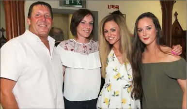  ??  ?? LEFT: Dick Butler, Therese Canavan-Bolger, Karen Franklin and Laura Franklin pictured at the launch of ‘Buddy’ The Buddy Holly Story.