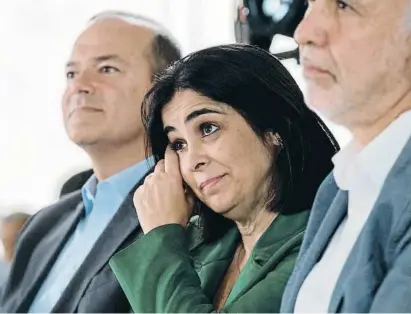 ?? Cigel Mediia G. / EFE ?? La ministra Darias anunció ayer su candidatur­a a las primarias para optar a la alcaldía de Las Palmas