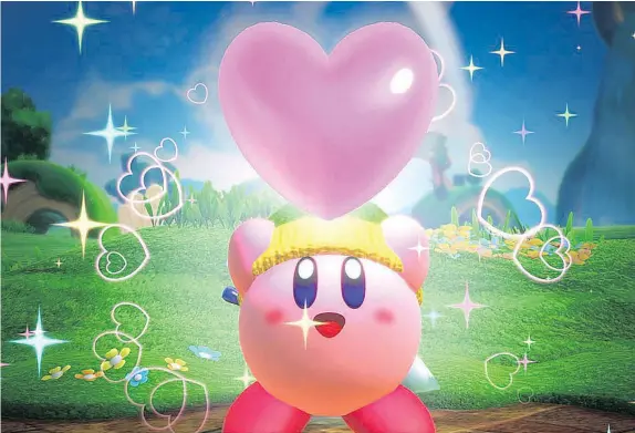  ?? NINTENDO ?? Kirby Star Allies for the Nintendo Switch is designed for rookie gamers, kids and those seeking an easy casual family game.