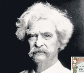  ?? CONNECTICU­T OFFICE OF TOURISM ?? Author Mark Twain in a 1907 photo.