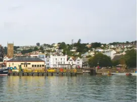  ??  ?? ABOVE: Dartmouth’s colourful town quay is always a welcome sight for boaters