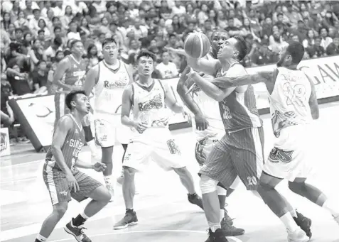  ?? PBA IMAGE ?? Greg Slaughter will return to action for Barangay Ginebra Kings against Rain or Shine tonight at the Quezon Convention Center.