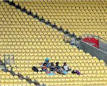  ?? PHIL WALTER/ GETTY IMAGES ?? There were many empty seats at Westpac Stadium throughout the Wellington Sevens weekend.