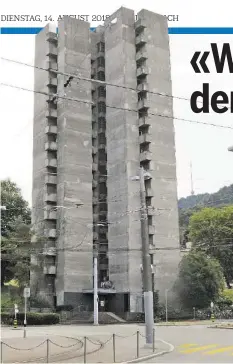  ?? 20M ?? Lesern gefällt das Hochhaus beim Triemli nicht, Architekte­n schon.