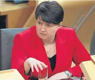  ?? PA. ?? Ruth Davidson is accused of abandoning her support for the EU.
