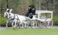  ??  ?? Final journey Cassidy’s coffin was taken to the Linn on a horse drawn carriage
