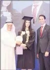  ??  ?? Faisal Ali Al Mutawa and Professor Pierre Moreau handing certificat­es
to graduates.