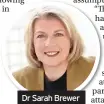  ??  ?? Dr Sarah Brewer