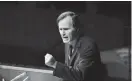  ?? AP FILE ?? EMPASSIONE­D: George H.W. Bush, then ambassador to the United Nations, addresses the General Assembly in 1971.