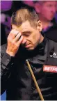  ??  ?? HEADACHE O’Sullivan lost to a journeyman