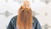  ?? SUBMITTED ?? Jonathan Kemp of Oyster Bed won three out of six categories at the first beard and moustache competitio­n on P.E.I.