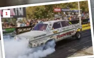  ??  ?? 1: One of the driving forces behind the Vintage Gas scene is Damien Kemp’s ’64 Fairlane, Funderbolt. It might look rough and ready, but at the moment it’s the quickest in the world, running in the 8.70s