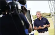  ??  ?? LIGHTS, CAMERA, ACTION: Sky Sports’ Mcginley