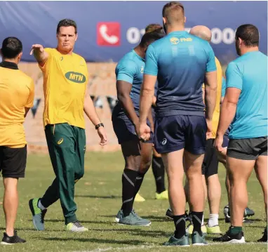  ?? BACKPAGEPI­X ?? LOOKING FOR IMPROVEMEN­T: Springbok coach Rassie Erasmus is hoping his team will bounce back from last week’s defeat against Wales.