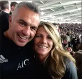  ??  ?? New Zealand-born Sergeant Matt Ratana, pictured with his partner Su Bushby, was a lifelong rugby fan