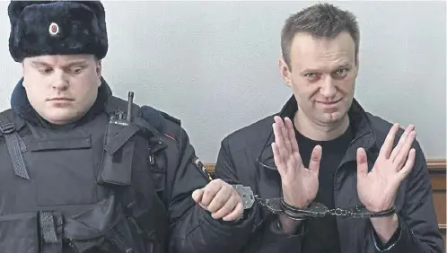  ?? ?? Kremlin critic Alexei Navalny was set to take part in a prisoner swap with a Russian prisoner being held in Germany before his death earlier this month.