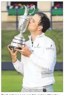  ?? STREETER LECKA / GETTY IMAGES ?? Zach Johnson savors his victoryMon­day at St. Andrews, where he became a twotimemaj­or champion, havingwon the 2007Master­s.