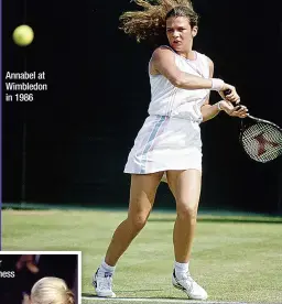  ?? ?? Annabel at Wimbledon in 1986