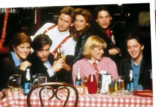  ??  ?? With the cast of her breakout movie, St Elmo’s Fire, in 1985. From left are Ally Sheedy, Judd Nelson, Emilio Esteves, Demi, Mare Winningham, Rob Lowe and Andrew McCarthy.