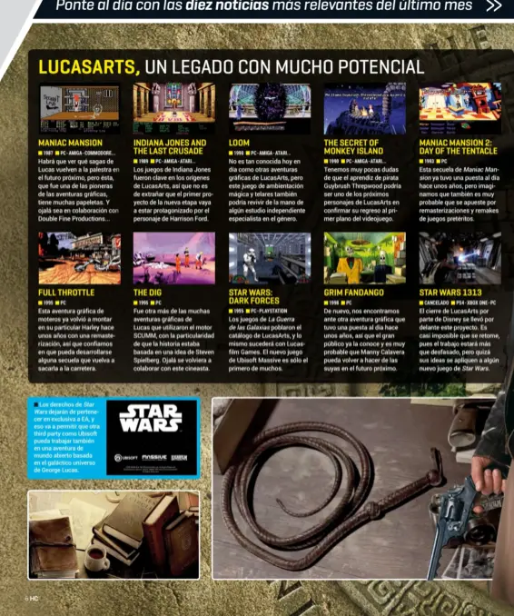  ??  ?? Los derechos de Star
Wars dejarán de pertenecer en exclusiva a EA, y eso va a permitir que otra third party como Ubisoft pueda trabajar también en una aventura de mundo abierto basada en el galáctico universo de George Lucas.