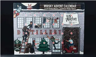  ?? ?? Sons of Vancouver’s first Whiskey Advent Calendar comes with 12 bottles of blended whisky, 12 whisky liqueurs, and no shortage of Easter eggs for those who’ve followed the distillery’s story.