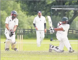  ??  ?? n NERVELESS: Uxbridge’s batsmen hit a total of 178