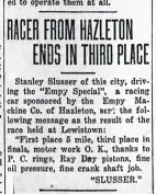  ?? ?? TRACK STAR The car was successful­ly raced by Stanley Slusser. Below, today