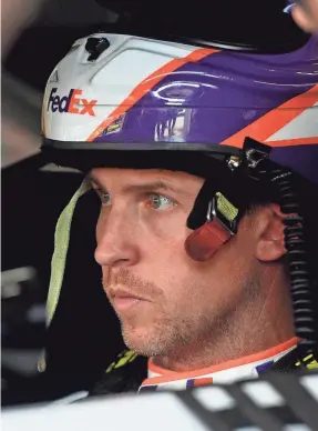  ?? JASEN VINLOVE/USA TODAY SPORTS ?? Denny Hamlin is one of three Joe Gibbs Racing drivers to reach the Monster Energy NASCAR Cup Series playoff semifinal round.