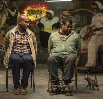  ??  ?? Keegan-Michael Key, left, and Jordan Peele star in Keanu as two guys trying to get back their kidnapped cat.