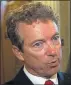  ??  ?? BLOCKED: Rand Paul said freedom was at risk.