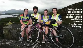  ??  ?? Taking a break are Eileen and Eugene Cronin; Cariosa Fleming and Aisling O’Sullivan from Currow, Killarney.