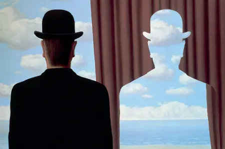  ??  ?? Società e individuo Rene" Magritte, «La Decalcoman­ie» (1966)