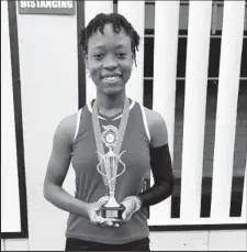  ?? ?? Tinashe Henry was named the female MVP of the tournament.
