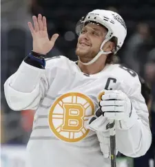  ?? AP ?? NOT $1 MILLION: David Pastrnak did not captain the Atlantic Division to victory, but did win a Honda CR-V Hybrid for being named the MVP.