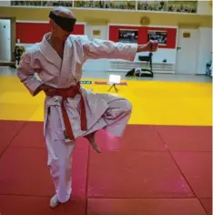  ?? Foto: Marco Lechner ?? Karateka René Steinhübel konnte sich bei den oberbayeri­schen Meistersch­aften seinen dritten Titel im Para-Karate sichern.