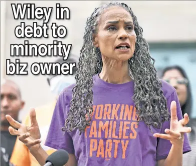  ??  ?? PAY UP! Democratic third-place finisher Maya Wiley owes vendors nearly $1 million from her mayoral campaign.