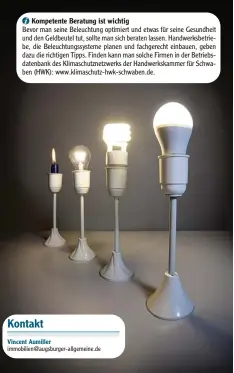  ?? Foto: vladimirfl­oyd, Fotolia.com ?? Von der Kerze bis zur LED: Licht im Wandel der Zeit.