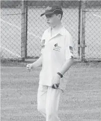  ??  ?? Drouin Gold’s Jacob Sandman was kept busy in the field during the under 14 match against Warragul/Western Park