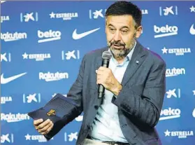  ?? FOTO: EFE ?? Bartomeu fijó marzo como fecha electoral