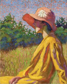  ??  ?? Grace Cochrane Sanger (1885-1966), The Red Cloche. Oil on board, 20 x 16 in., signed lower left.