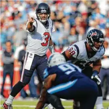  ?? Brett Coomer / Houston Chronicle ?? Quarterbac­k Tom Savage (3) wants to improve his reputation regarding fumbles and intercepti­ons during the rest of the season and lead the Texans to more victories.