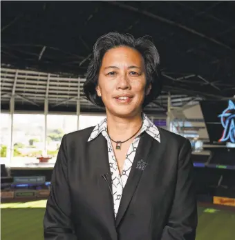  ?? MIAMI MARLINS ?? The Marlins said they believe Kim Ng is the first female GM of any team in any of the major men’s profession­al sports leagues in North America.