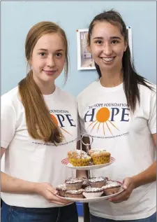  ??  ?? Sophie Sheehan and Katie O’Connor were at the coffee morning in aid of the Hope Foundation in Newtownsha­ndrum.