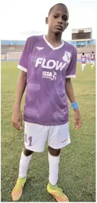  ??  ?? Trayvon Reid scored a hat-trick for Kingston College in a 7-0 win over Norman Manley High at the National Stadium on September 24.