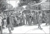  ?? YOGENDRA KUMAR/HT ?? ■ Villagers blocking Jharsa road on Sunday to protest inadequate security.