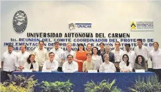  ??  ?? EL rector José Manuel Piña Gutiérrez participó en la primera reunión del comité.