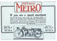  ?? ?? The Imperial Metro ladies model about which even The Motor Cycle failed to enthuse.