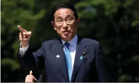  ?? Photograph: Lukas Barth/Reuters ?? The Japanese prime minister, Fumio Kishida, said violence should not be allowed to suppress free speech during elections.