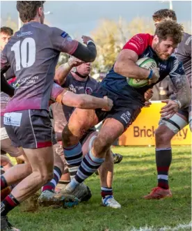  ?? Pictures: Paul Clark ?? Rams get over the line to score a try