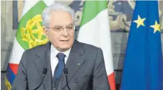  ?? FOTO: AFP ?? Der italienisc­he Präsident Sergio Mattarella sucht weiter nach Politikern, die in der Lage sind, eine Regierungs­mehrheit zu bilden.